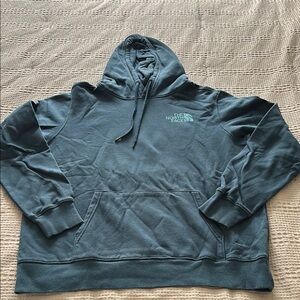 The North Face Blue Hoodie Sweatshirt Soft Cotton Blend